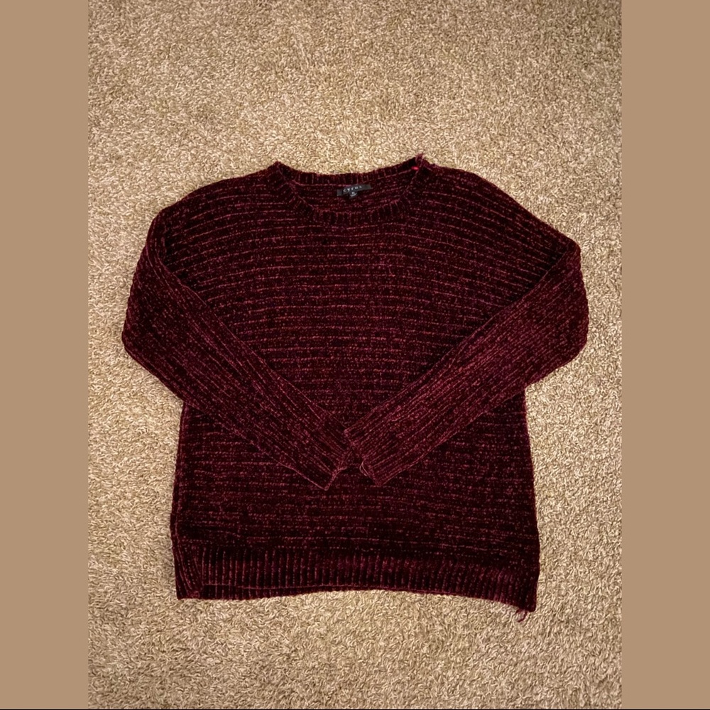 Red Chenille Sweater